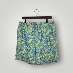 Speedo Mens Swim Shorts XL Neon Pineapple Pockets Mesh Lined Swim trunks